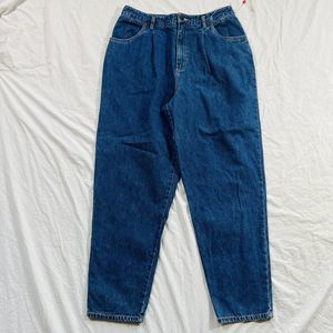 Sexy Plus Vintage Talbots Balloon Front Paperbag Pleated Y2K Dark Jeans Size 14